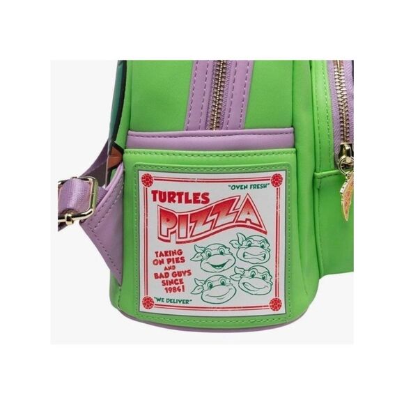 Loungefly Donatello Ninja Turtle Cosplay Mini Backpack Pizza Crime Fighter NWT main image 6